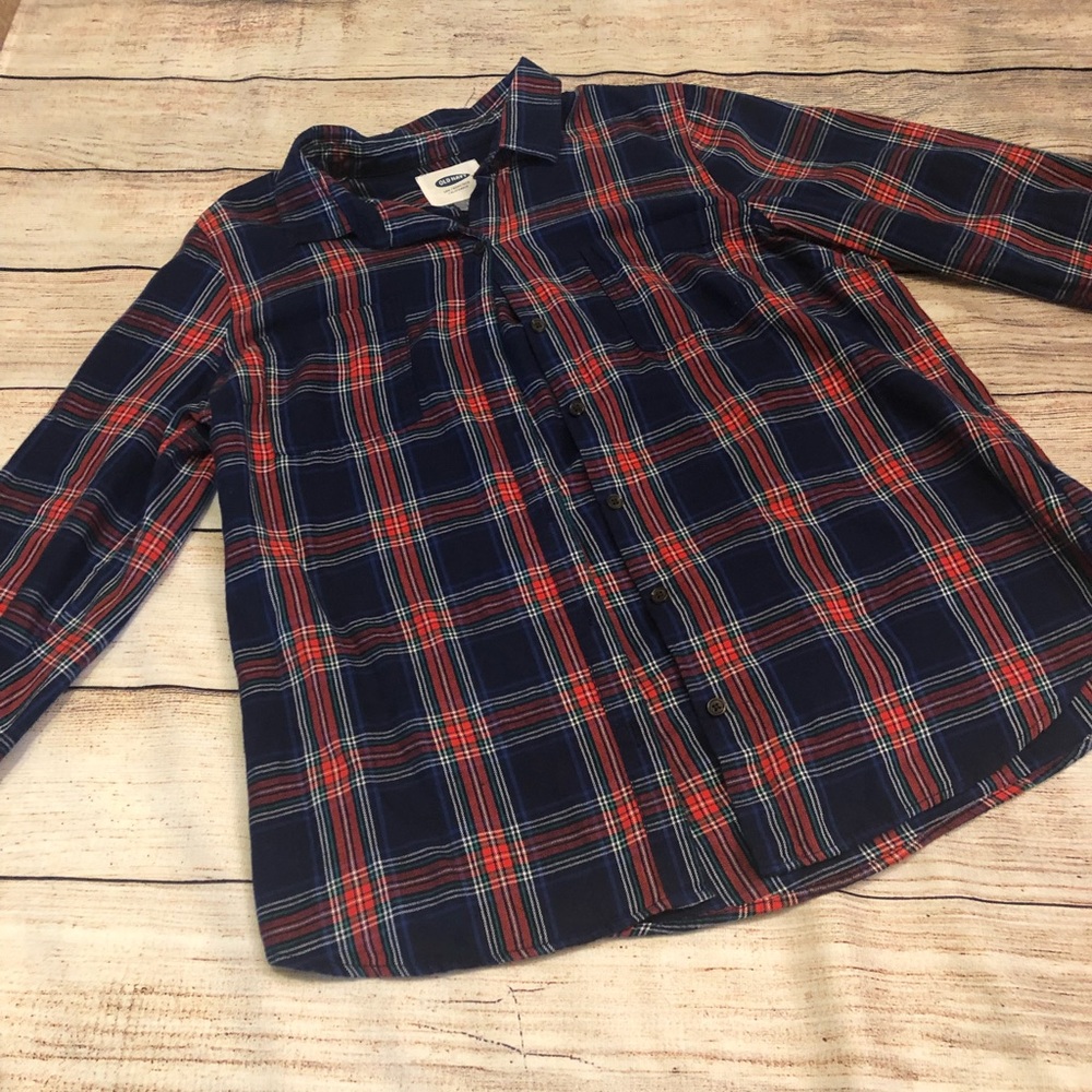 Blue Plaid Top
